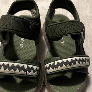 Carter's Kids Olive Green Dino Sandals